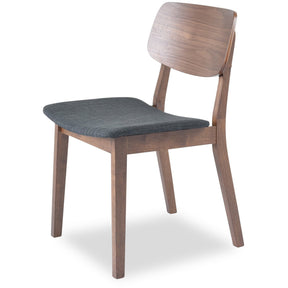 Edloe Finch Baldwin Mid-Century Modern Dining Chair in Dark Grey, Set of 2