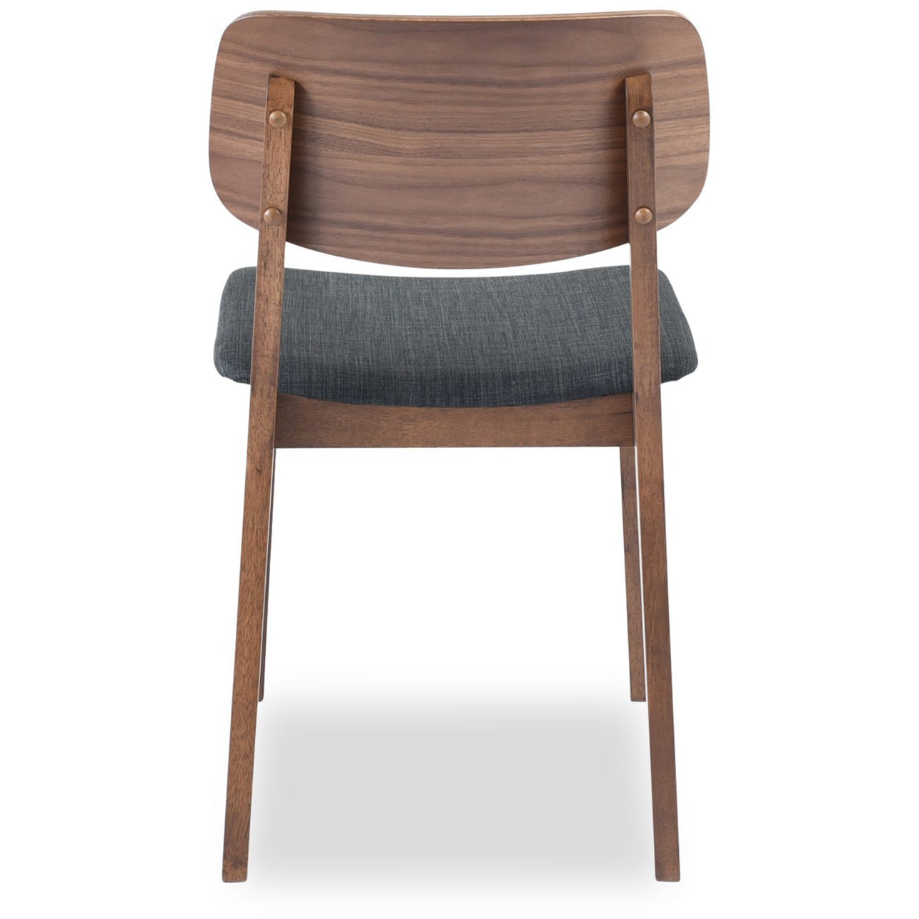 Edloe Finch Baldwin Mid-Century Modern Dining Chair in Dark Grey, Set of 2