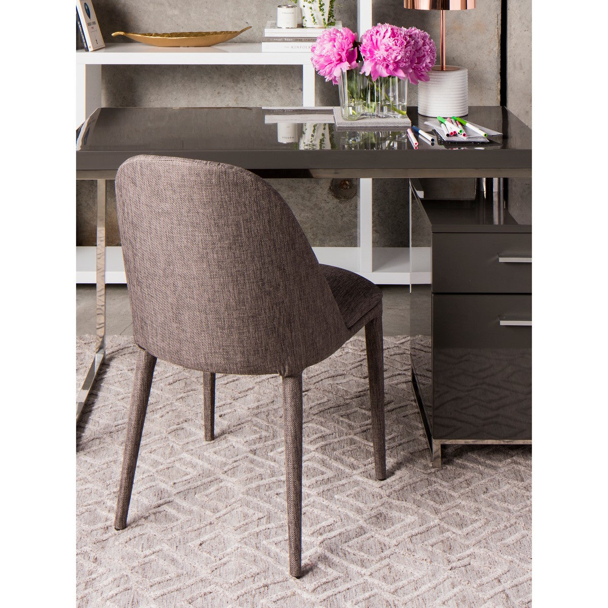 Moe's Home Collection Libby Dining Chair Grey-Set of Two - EH-1100-45 - Moe's Home Collection - Dining Chairs - Minimal And Modern - 1