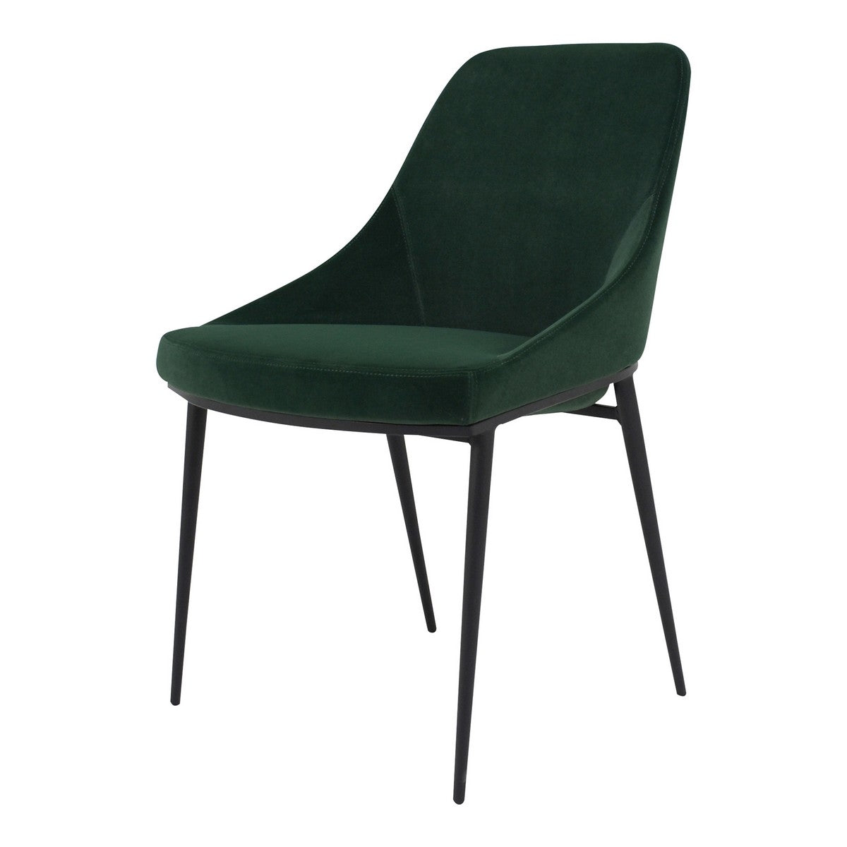 Moe's Home Collection Sedona Dining Chair Green Velvet-Set of Two - EJ-1034-16