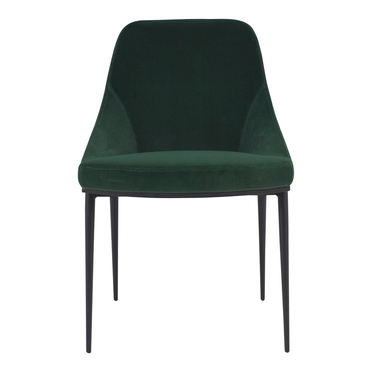 Moe's Home Collection Sedona Dining Chair Green Velvet-Set of Two - EJ-1034-16 - Moe's Home Collection - Dining Chairs - Minimal And Modern - 1