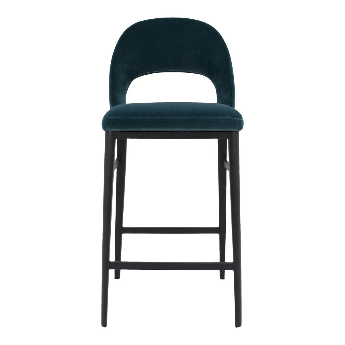 Moe's Home Collection Roger Counter Stool Teal Velvet - EJ-1036-36 - Moe's Home Collection - Counter Stools - Minimal And Modern - 1