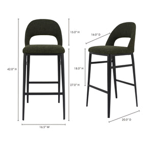 Moe's Home Collection Roger Barstool Green - EJ-1037-27
