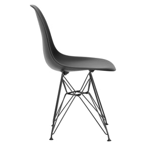 Lanna Furniture Fah Black Side Chair-Minimal & Modern