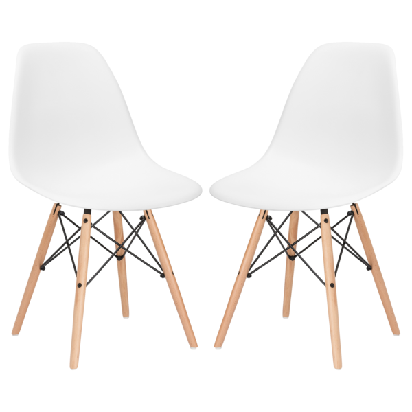Edgemod Modern Vortex Side Chair (Set of 4) EM-105-NAT-Minimal & Modern
