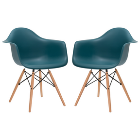 Lanna Furniture Kadsun Arm Chair (Set of 2)-Minimal & Modern