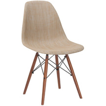 Lanna Furniture Woven Belo Dining Chair with Walnut Legs-Minimal & Modern