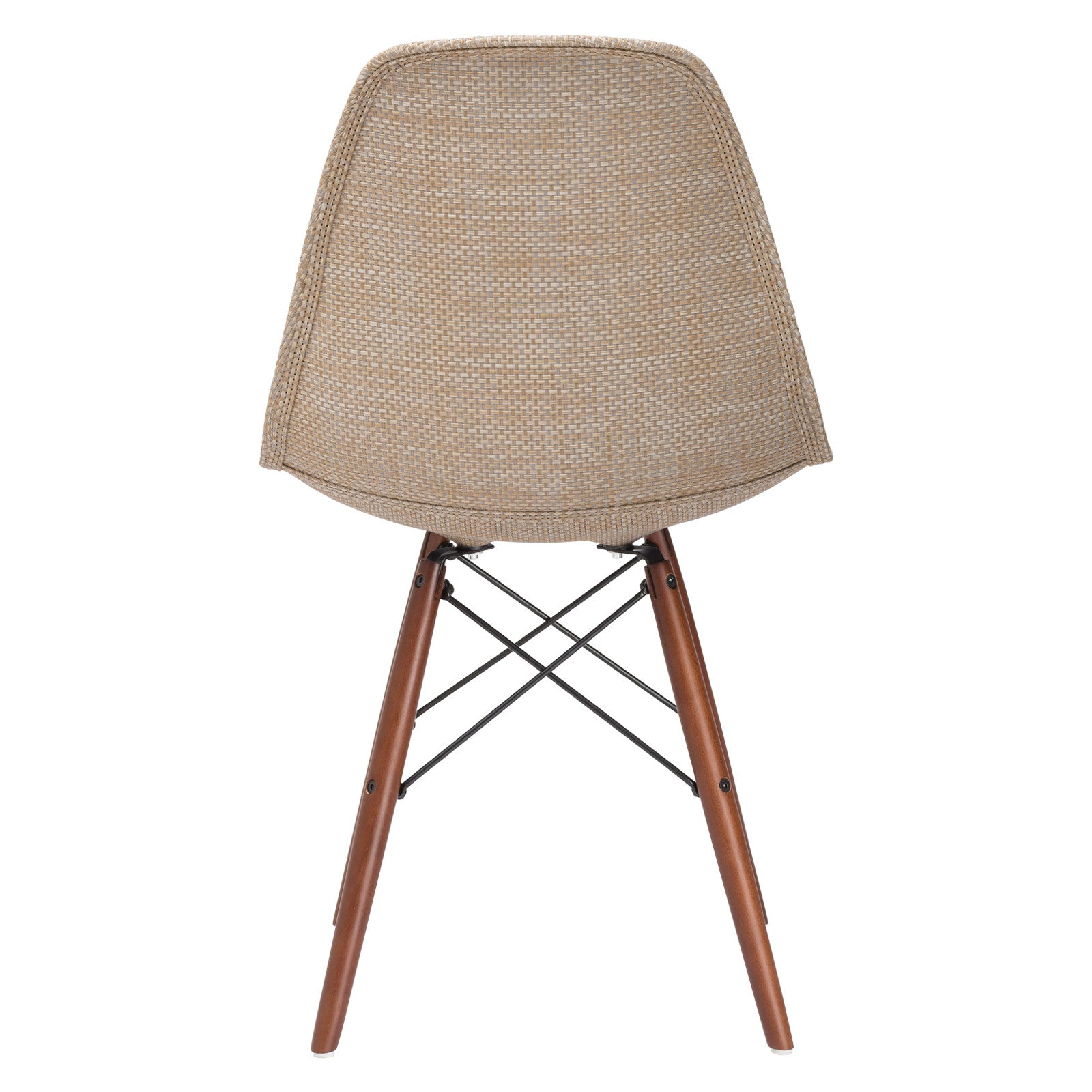 Lanna Furniture Woven Belo Dining Chair with Walnut Legs-Minimal & Modern