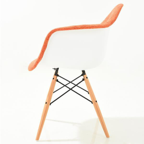 Edgemod Modern Vortex Padded Arm Chair Natural Base EM-194-NAT-Minimal & Modern