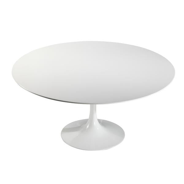 Edgemod Modern Daisy 60" Wood Top Dining Table in White-Minimal & Modern
