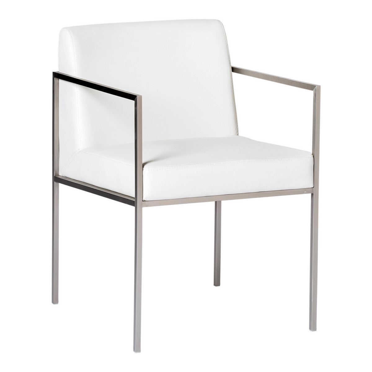 Moe's Home Collection Capo Arm Chair White-Set of Two - ER-1093-18