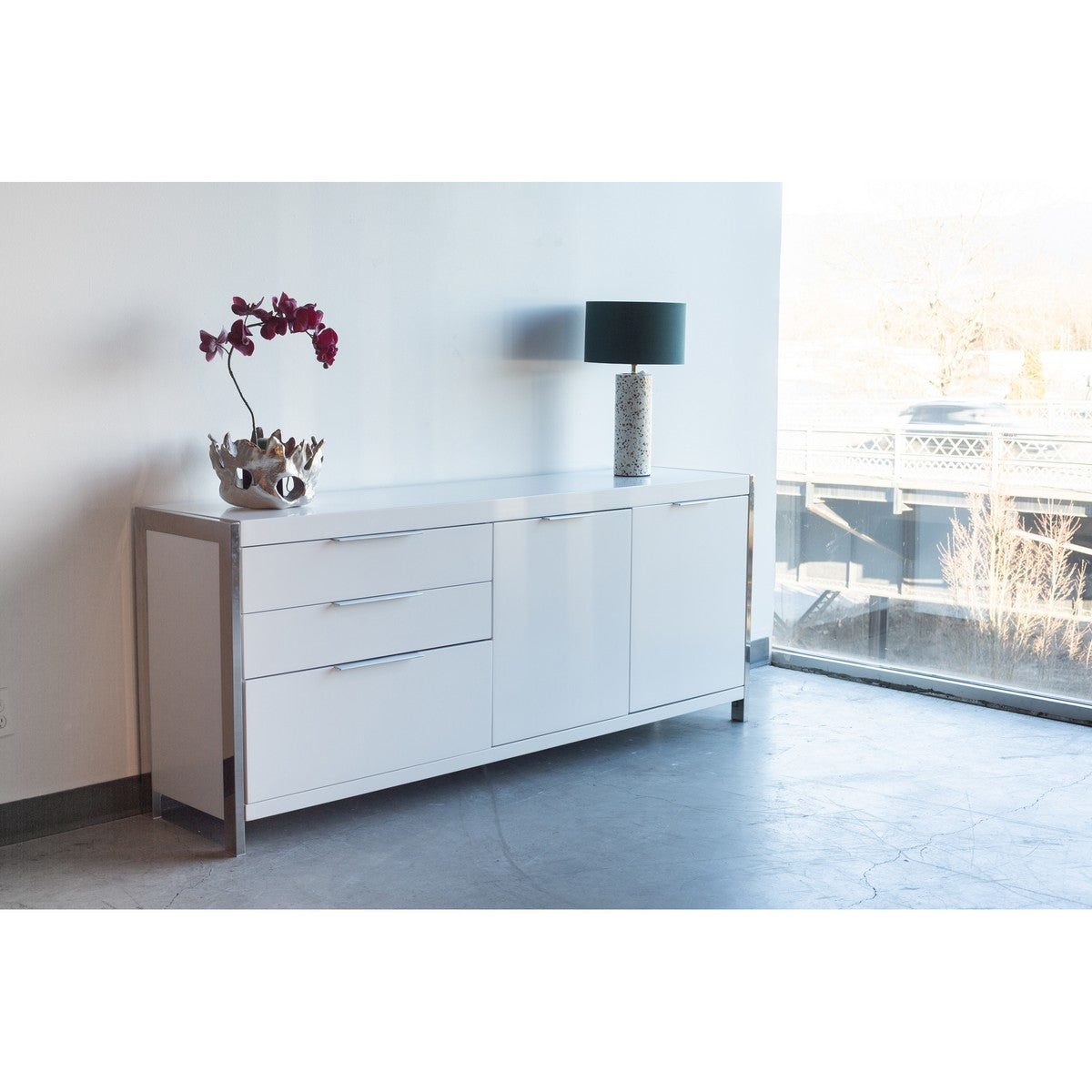 Moe's Home Collection Neo Sideboard White - ER-1118-18 - Moe's Home Collection - Sideboards - Minimal And Modern - 1