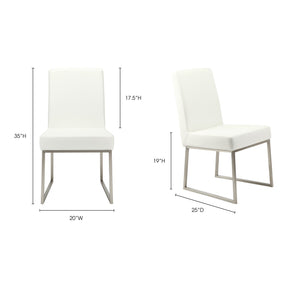 Moe's Home Collection Tyson Dining Chair White-Set of Two - ER-2012-18