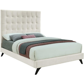 Meridian Furniture Elly Cream Velvet King BedMeridian Furniture - King Bed - Minimal And Modern - 1