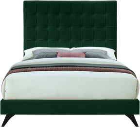 Meridian Furniture Elly Green Velvet Full Bed