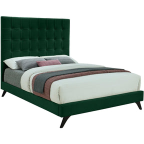 Meridian Furniture Elly Green Velvet Queen BedMeridian Furniture - Queen Bed - Minimal And Modern - 1
