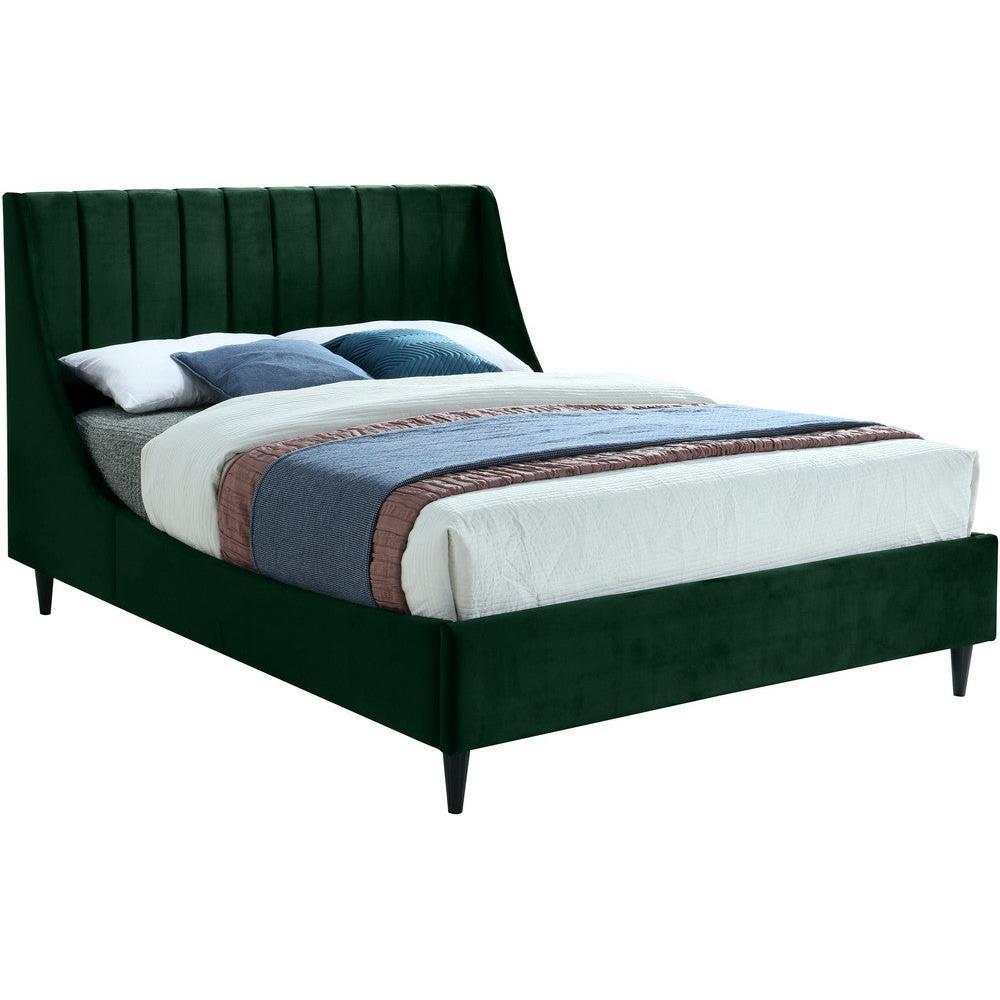 Meridian Furniture Eva Green Velvet King BedMeridian Furniture - King Bed - Minimal And Modern - 1