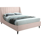 Meridian Furniture Eva Pink Velvet Queen BedMeridian Furniture - Queen Bed - Minimal And Modern - 1