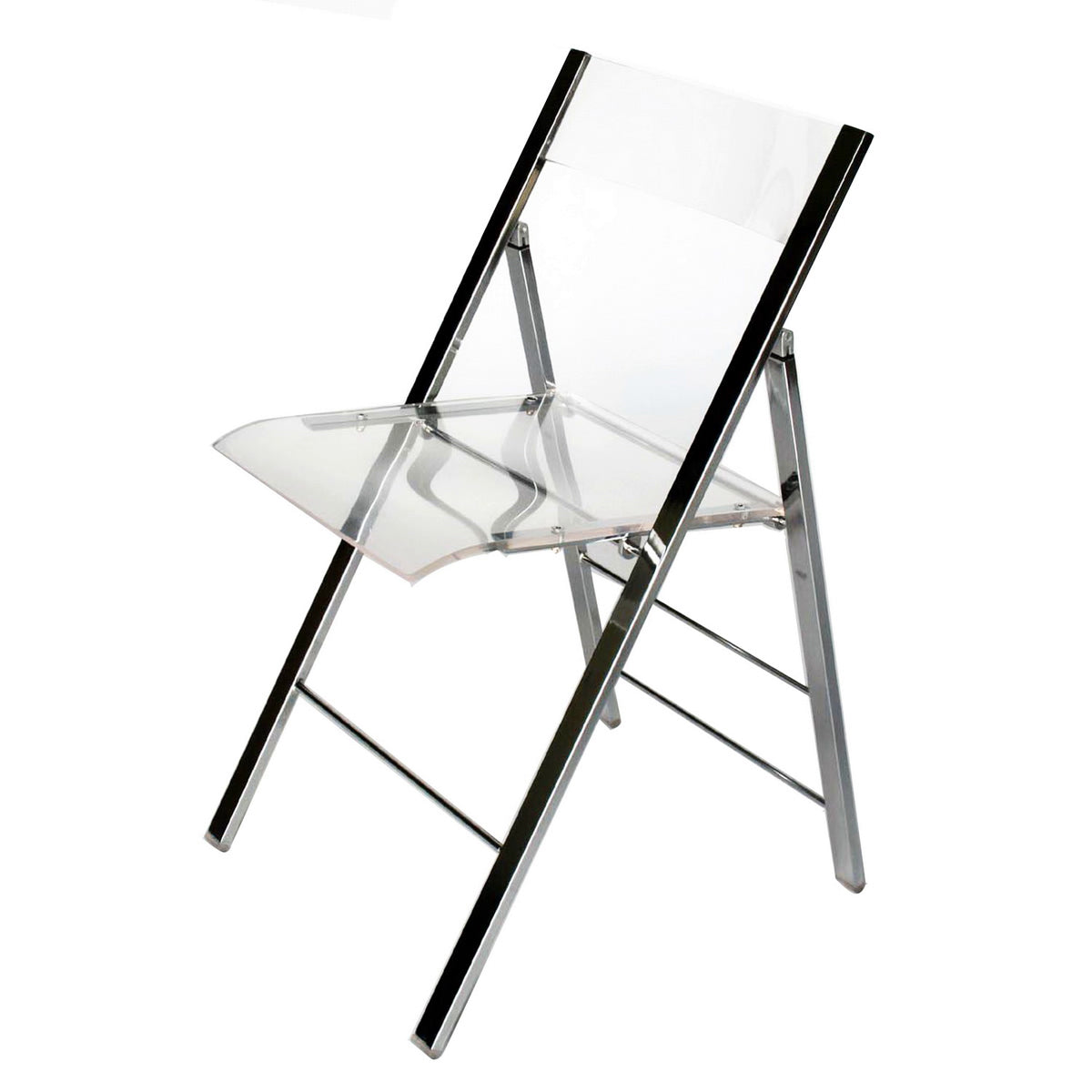 Baxton Studio Acrylic Foldable Chair (Set of 2) Baxton Studio-office chairs-Minimal And Modern - 1