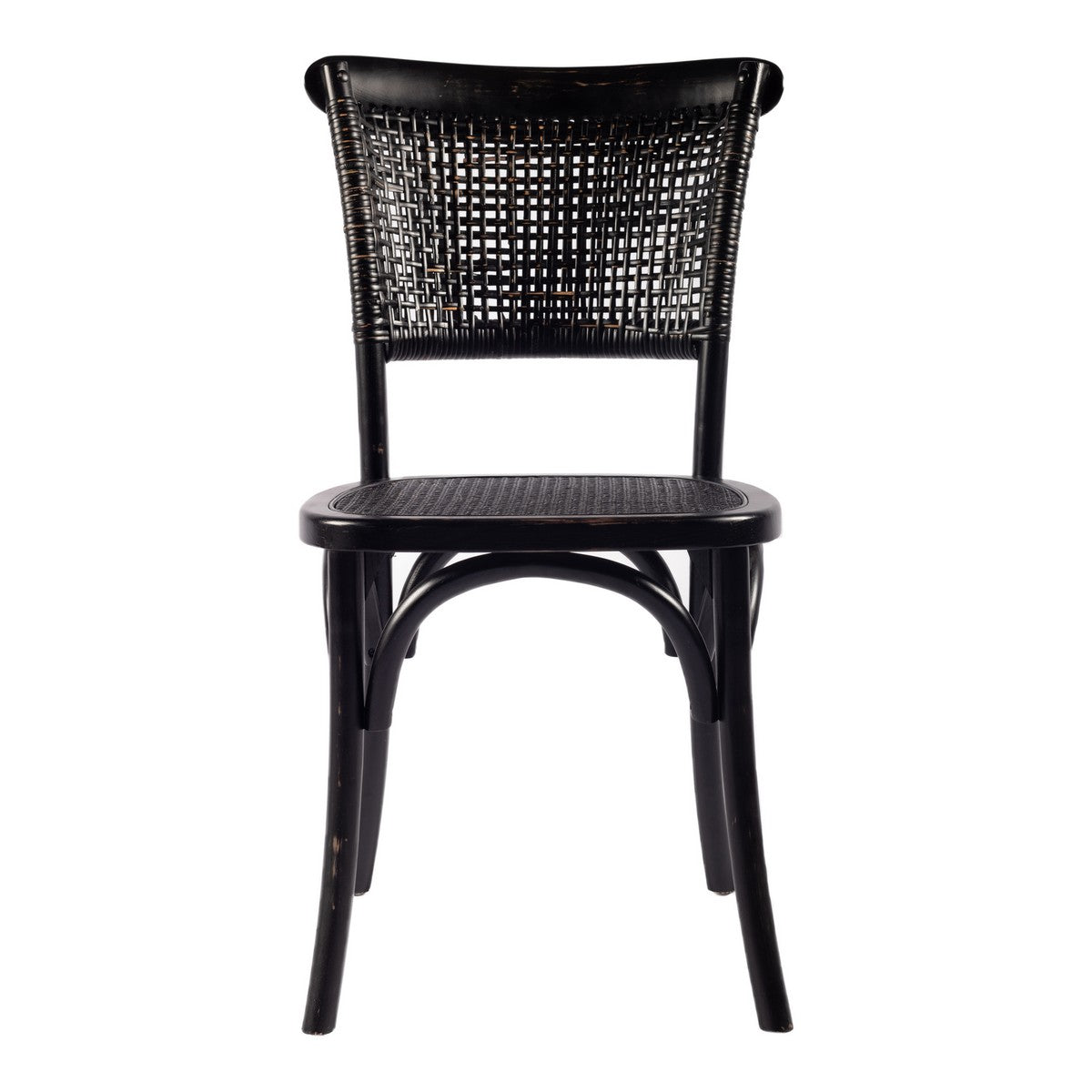 Moe's Home Collection Churchill Dining Chair Antique Black-Set of Two - FG-1001-02 - Moe's Home Collection - Dining Chairs - Minimal And Modern - 1