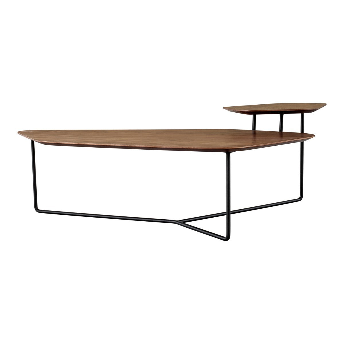 Moe's Home Collection Hexo Coffee Table Walnut - FJ-1003-03 - Moe's Home Collection - Coffee Tables - Minimal And Modern - 1