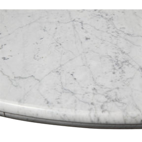 Finemod Imports Modern Flower Marble Table Oval 60" FMI10080-white-Minimal & Modern