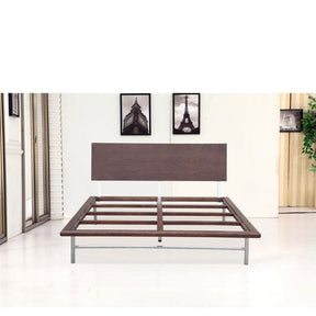 Finemod Imports Modern Swab Bed in Walnut FMI1018-Minimal & Modern