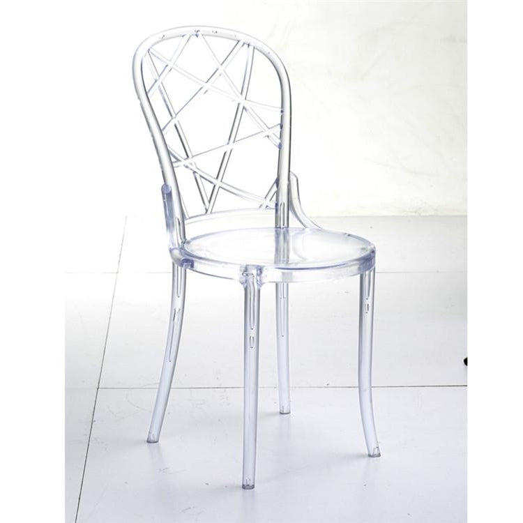 Finemod Imports Modern Spiral Dining Chair FMI10238-clear-Minimal & Modern
