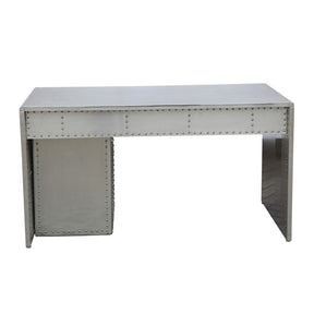 Finemod Imports Modern Riveted Desk in Silver FMI1028-Minimal & Modern