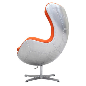 Finemod Imports Modern Stainless Steel Hardwe Egg Chair in Orange FMI1032-Minimal & Modern