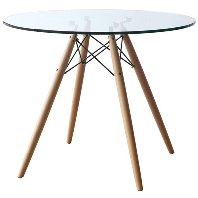 Finemod Imports Modern Woodleg 29" Dining Table FMI4010-29-clear-Minimal & Modern