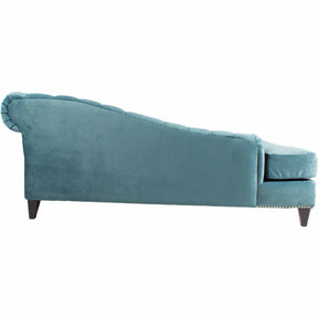 Moe's Home Collection Bibiano Chaise Velvet Blue - FN-1031-50
