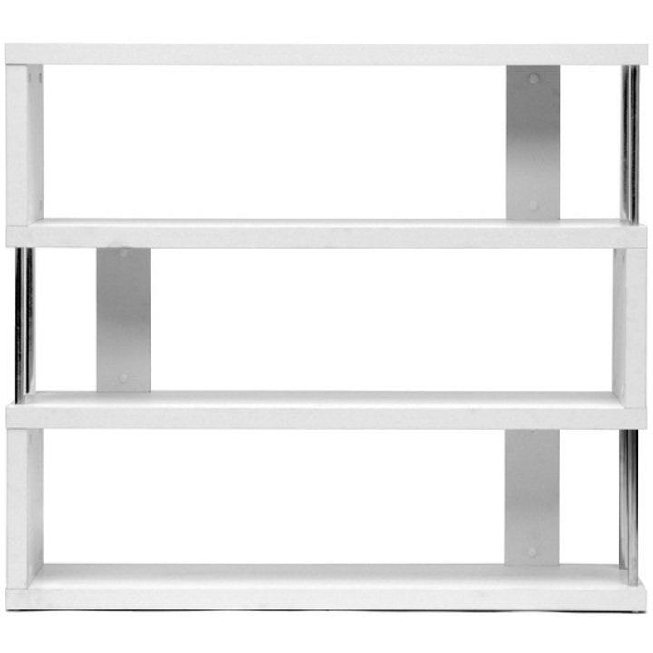 Baxton Studio Barnes White Three-Shelf Modern Bookcase  Baxton Studio--Minimal And Modern - 1