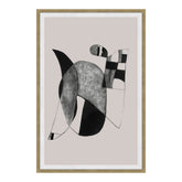 Moe's Home Collection Happiness 2 Abstract Ink Print Wall Décor - FX-1250-37 - Moe's Home Collection - Art - Minimal And Modern - 1