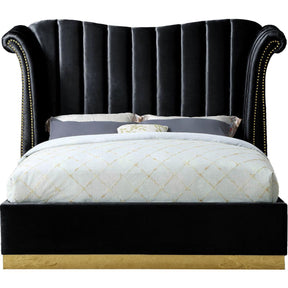 Meridian Furniture Flora Black Velvet Queen BedMeridian Furniture - Bed - Minimal And Modern - 1