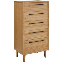 Greenington Sienna Modern Bamboo Five Drawer Chest Dresser-Minimal & Modern