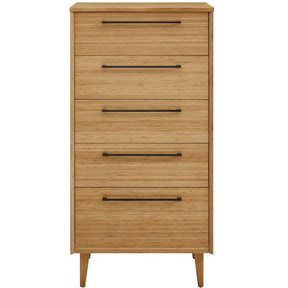 Greenington Sienna Modern Bamboo Five Drawer Chest Dresser-Minimal & Modern