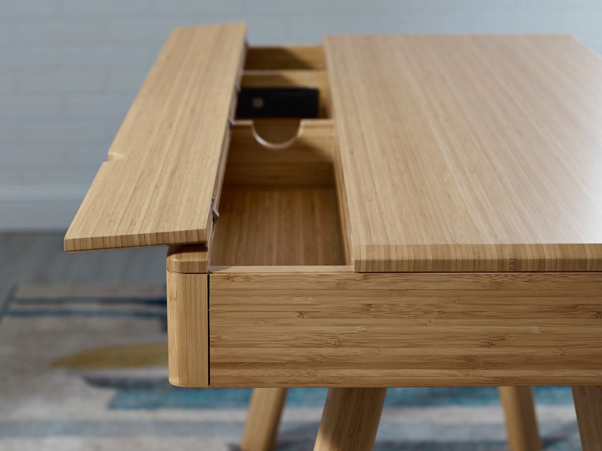 Greenington Jasmine Writing Desk, Caramelized - Side Tables - Bamboo Mod - 10