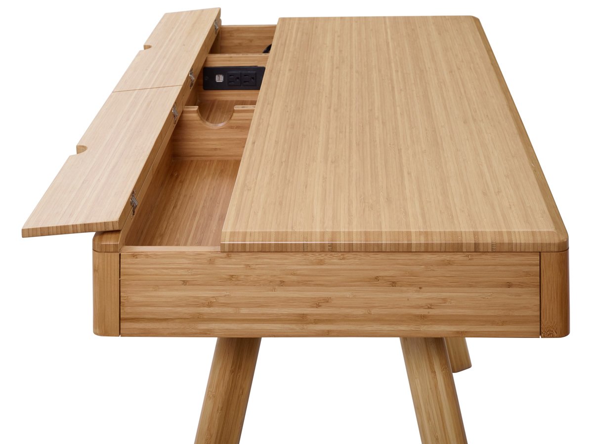 Greenington Jasmine Writing Desk, Caramelized - Side Tables - Bamboo Mod - 16