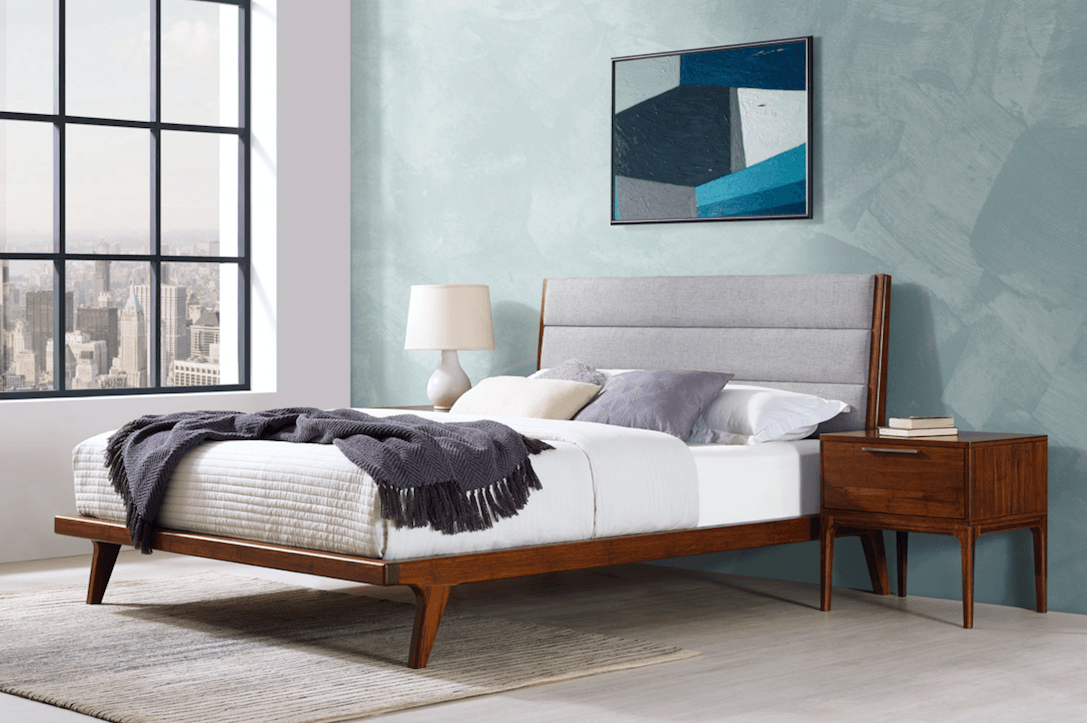 Greenington Mercury Modern Bamboo Upholstered Queen Bed, Exotic - GM001E-Minimal & Modern
