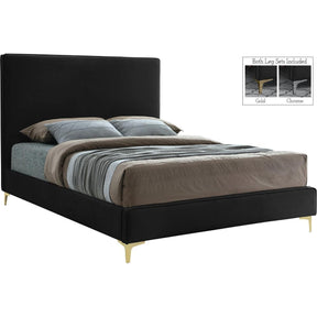 Meridian Furniture Geri Black Velvet Queen BedMeridian Furniture - Queen Bed - Minimal And Modern - 1