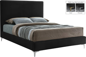 Meridian Furniture Geri Black Velvet Queen Bed