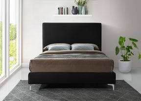 Meridian Furniture Geri Black Velvet Queen Bed