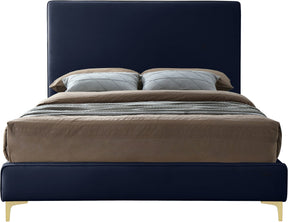 Meridian Furniture Geri Navy Velvet King Bed