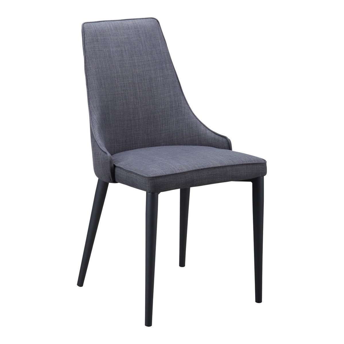 Moe's Home Collection Hazel Dining Chair Dark Grey-Set of Two - HK-1003-25