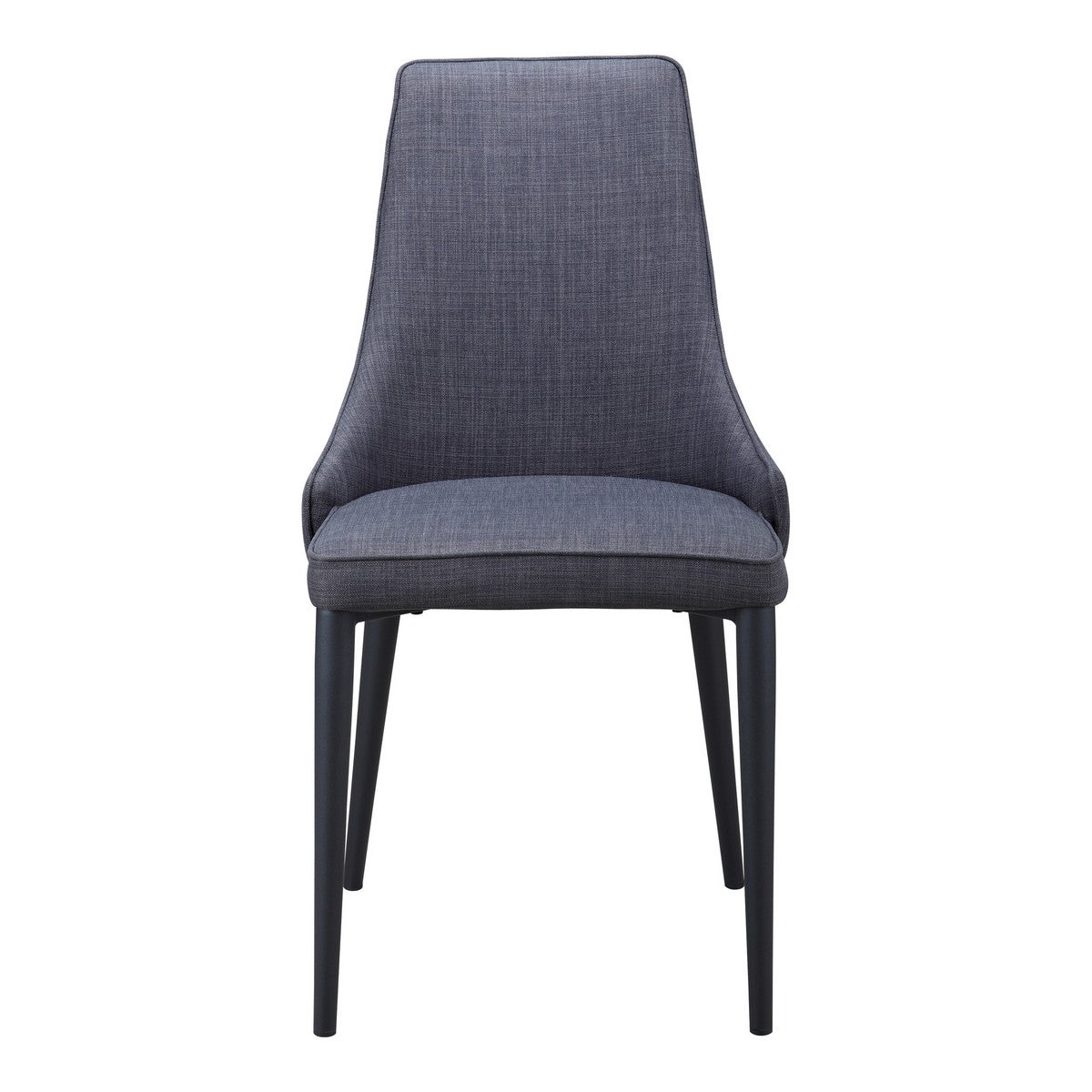 Moe's Home Collection Hazel Dining Chair Dark Grey-Set of Two - HK-1003-25 - Moe's Home Collection - Dining Chairs - Minimal And Modern - 1