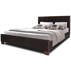Baxton Studio Pless Dark Brown Modern Bed - Queen Size Baxton Studio-beds-Minimal And Modern - 2