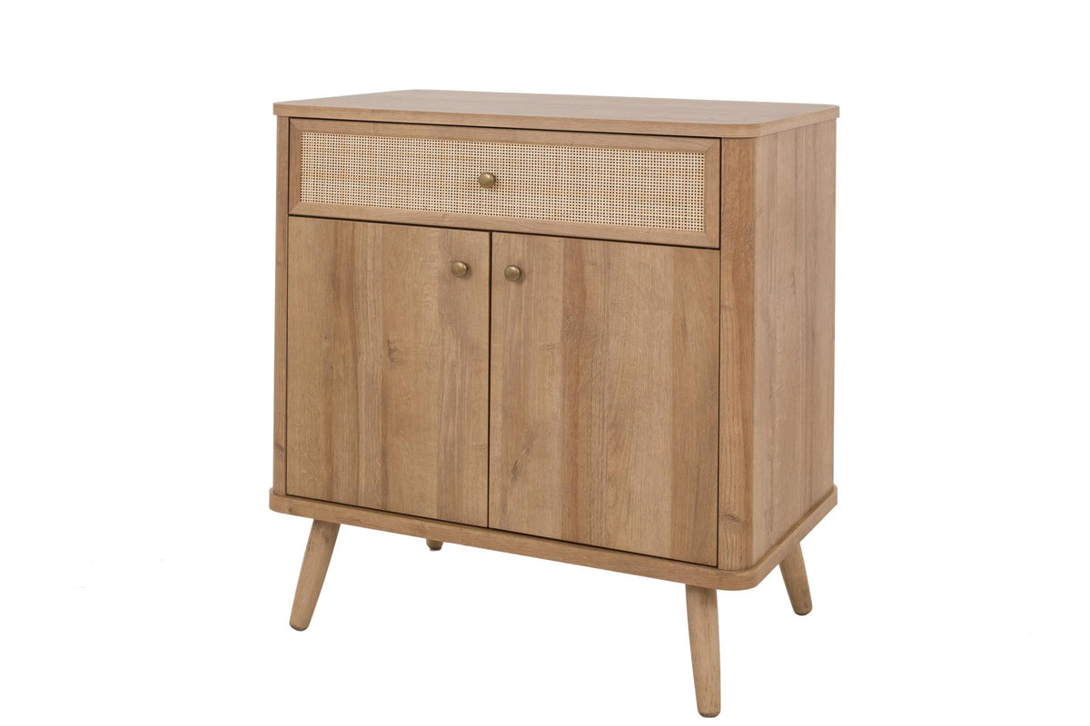 Thelma KD Rattan Small Cabinet 1 Drawer + 2 Doors by New Pacific Direct - 1340017