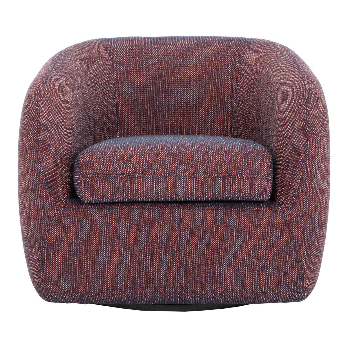 Moe's Home Collection Maurice Swivel Chair Rosa Orange - JM-1003-12 - Moe's Home Collection - lounge chairs - Minimal And Modern - 1