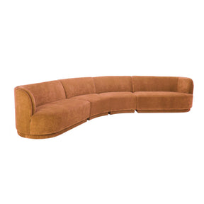 Moe's Home Collection Yoon Eclipse Modular Sectional Chaise Right Fired Rust - JM-1023-06